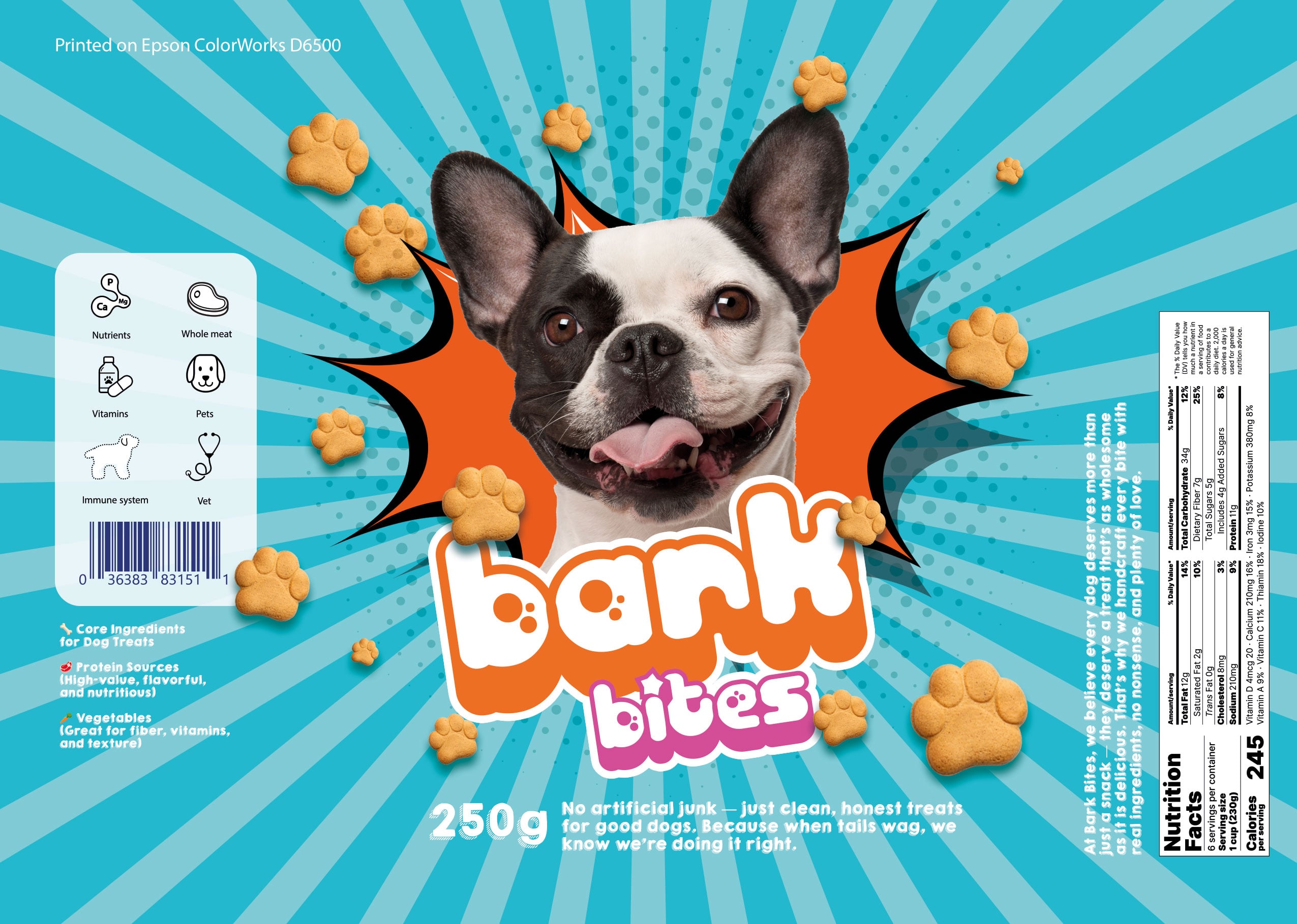 Dog Treat Label