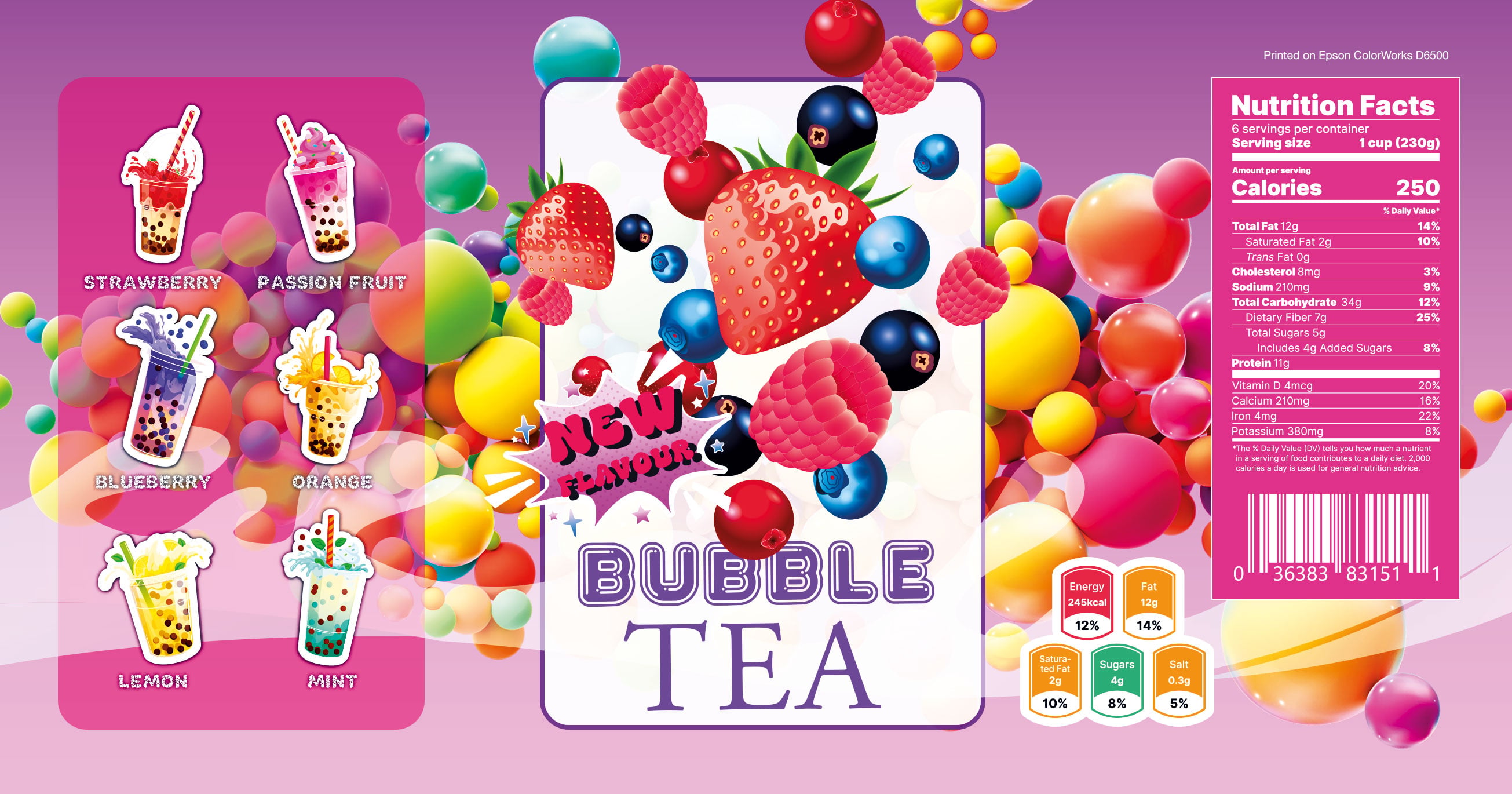 Bubble Tea Label